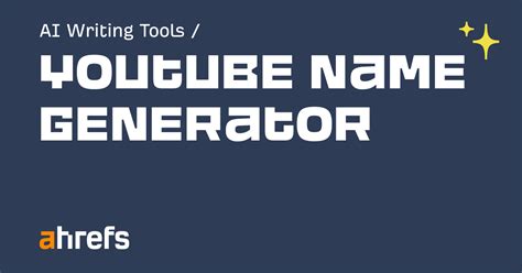 Free AI YouTube Name Generator .
